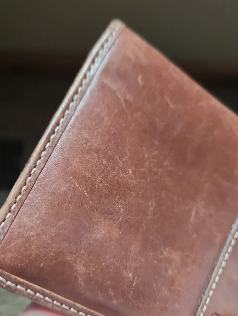 VTG Coach Brown Leather Long Checkbook Holder
